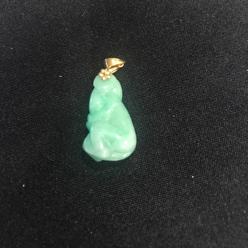 New Lucky Jade Monkey Pendant